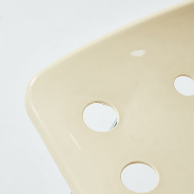 Respaldo de silla de comedor de PP con forma de queso rectangular creativa contemporánea y marco de acero al carbono para comedor 