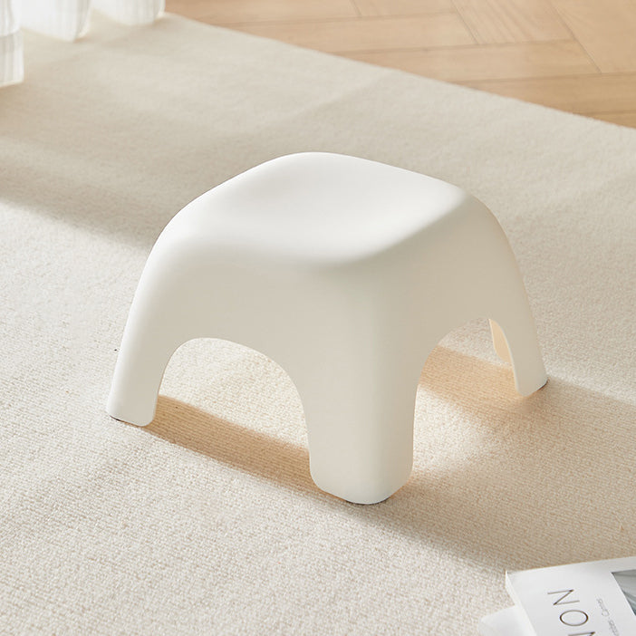 Modern Minimalist Square Plastic Low Stool For Living Room