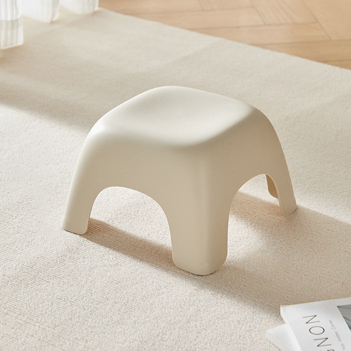 Modern Minimalist Square Plastic Low Stool For Living Room