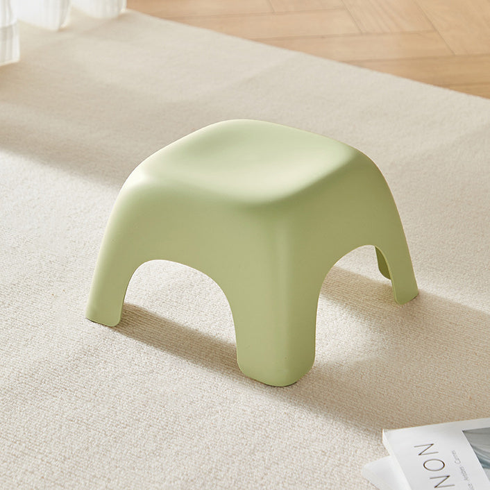 Modern Minimalist Square Plastic Low Stool For Living Room
