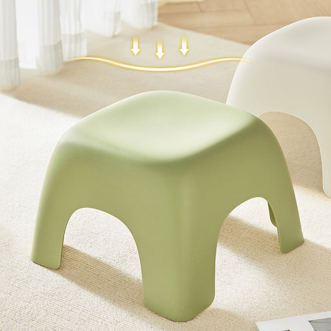 Modern Minimalist Square Plastic Low Stool For Living Room