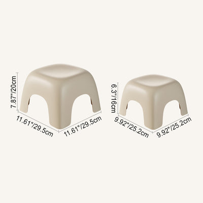 Modern Minimalist Square Plastic Low Stool For Living Room