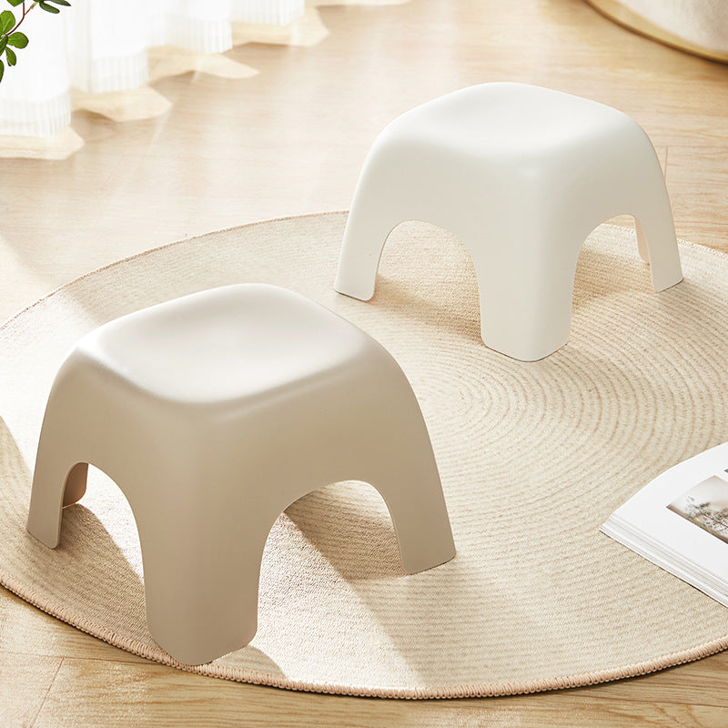 Modern Minimalist Square Plastic Low Stool For Living Room