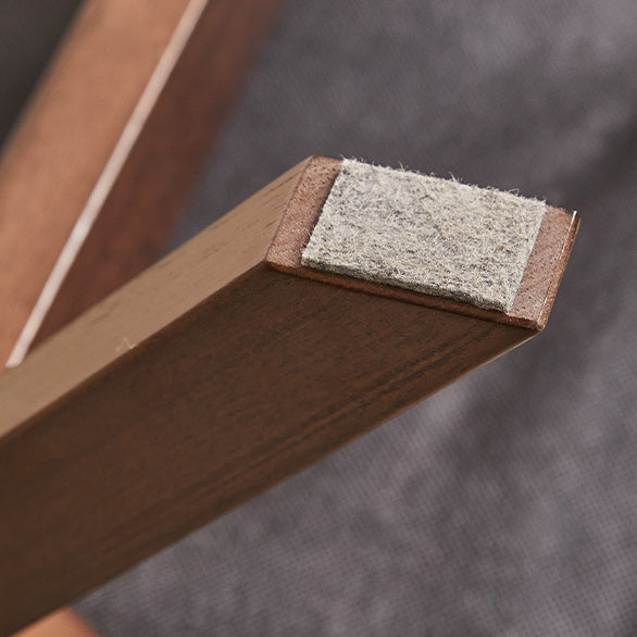 Modern Minimalist Rectangle X Shape Wooden Frame Cotton Linen Fabric Low Stool For Living Room