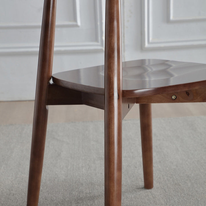 Silla de comedor moderna y minimalista con respaldo, estructura cuadrada de madera de caucho y cuero de microfibra, para comedor 