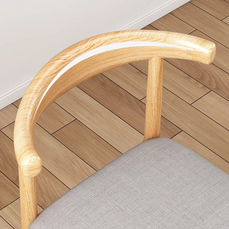 Chaise de salle à manger contemporaine en forme de coin de vache nordique moderne avec dossier carré rembourré en tissu coton lin PU cuir cadre en acier 