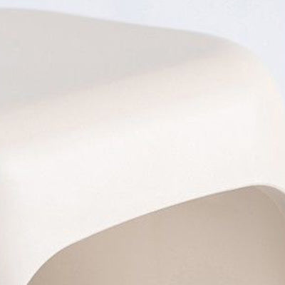 Taburete bajo rectangular de plástico antideslizante minimalista moderno para sala de estar 