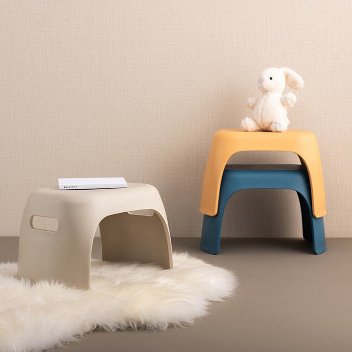 Modern Minimalist Rectangular Non-Slip Plastic Low Stool For Living Room
