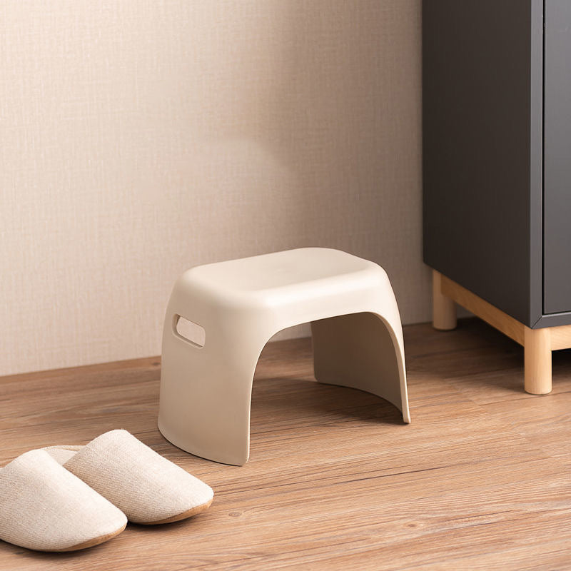 Taburete bajo rectangular de plástico antideslizante minimalista moderno para sala de estar 