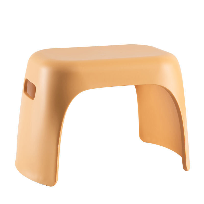 Taburete bajo rectangular de plástico antideslizante minimalista moderno para sala de estar 