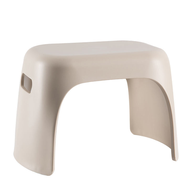 Taburete bajo rectangular de plástico antideslizante minimalista moderno para sala de estar 