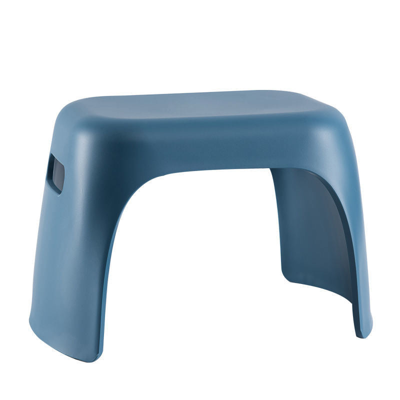 Taburete bajo rectangular de plástico antideslizante minimalista moderno para sala de estar 
