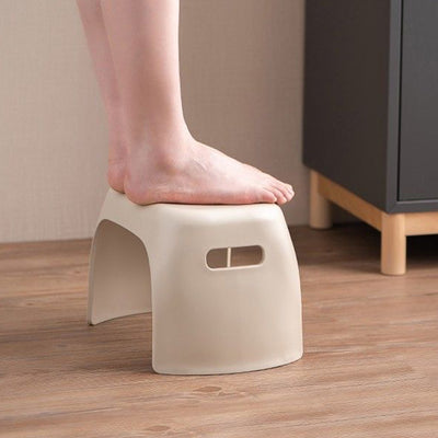 Taburete bajo rectangular de plástico antideslizante minimalista moderno para sala de estar 