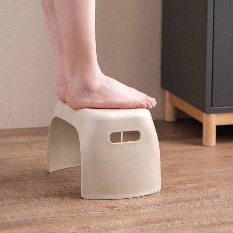Taburete bajo rectangular de plástico antideslizante minimalista moderno para sala de estar 