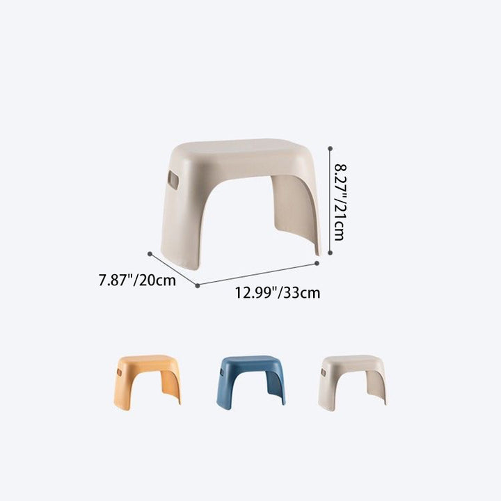 Modern Minimalist Rectangular Non-Slip Plastic Low Stool For Living Room