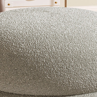Contemporary Creative Multi-Level Round Lambswool Solid Wood Frame Low Stool For Living Room