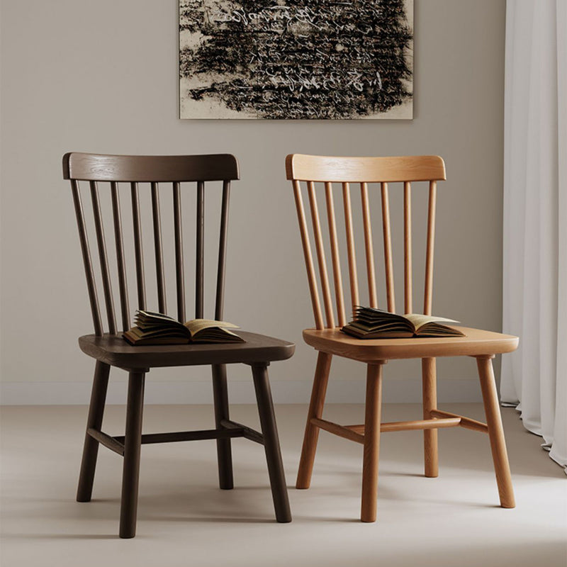Modern Minimalist Square Solid Wood Dining Chair Backrest For Dining Room