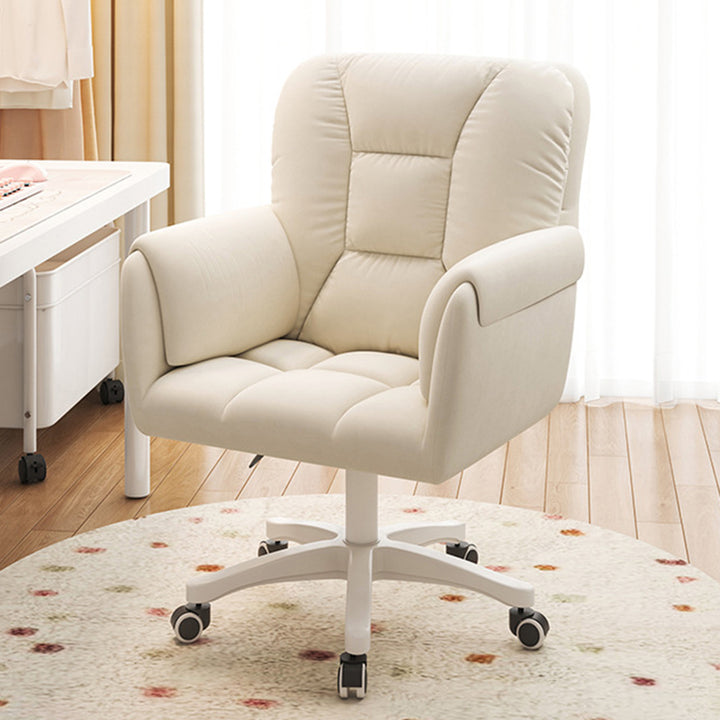 Modern Minimalist Square Upholstered Velvet Stainless Steel Iron Desk Chair Backrest For Home Office