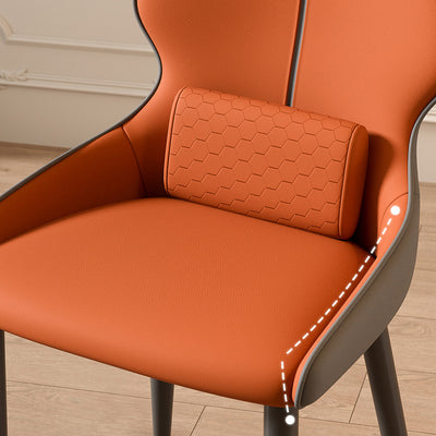 Modern Luxury Leather Stainless Steel Dining Chair Backrest For Dining Room