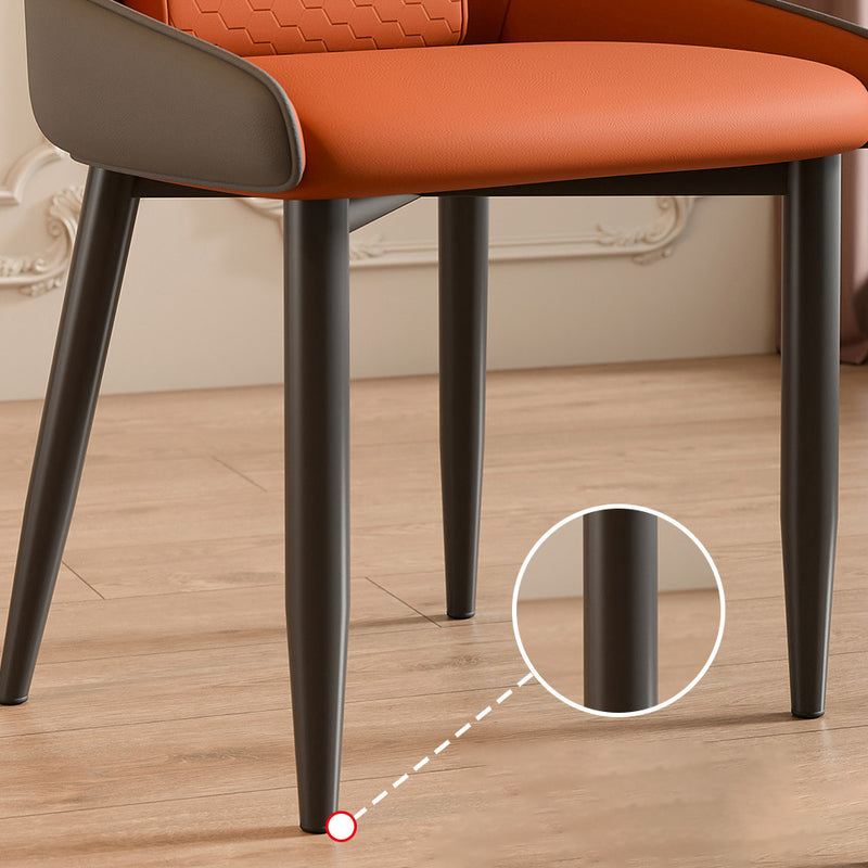 Modern Luxury Leather Stainless Steel Dining Chair Backrest For Dining Room