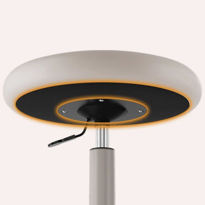 Modern Minimalist Round Upholstered Leather Hardware Vanity Stool Movable Liftable For Bedroom