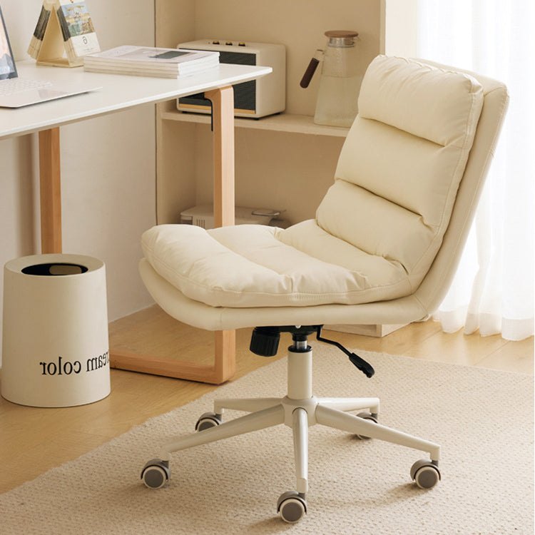 Contemporary Scandinavian Square Wear-Resistant Tech Leather Solid Wood Multi-Layer Panel Steel Office Chair For Home Office