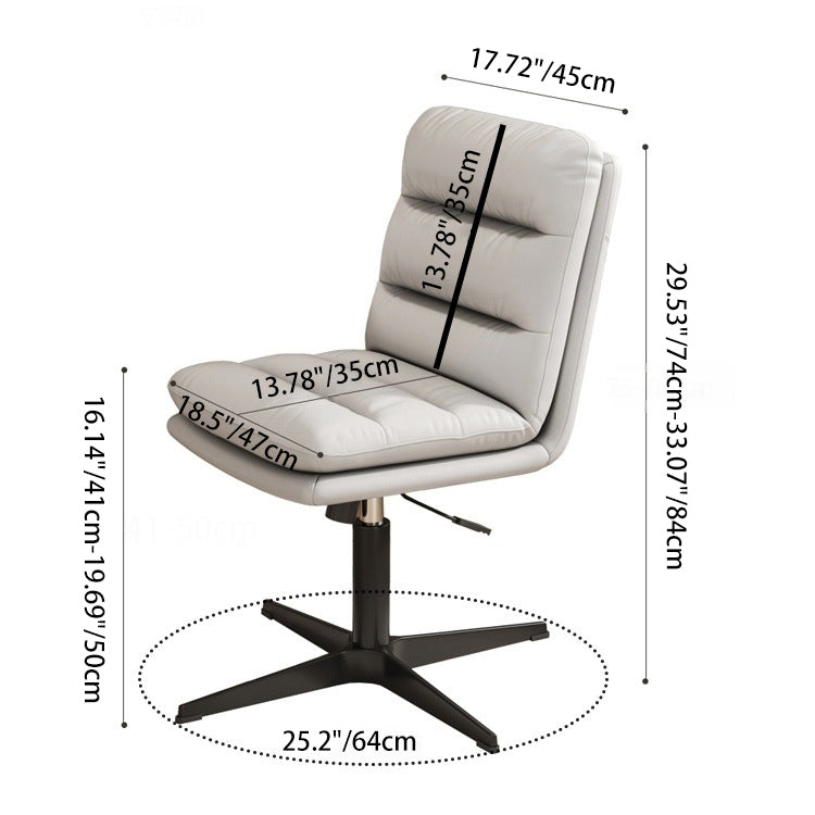 Contemporary Scandinavian Square Wear-Resistant Tech Leather Solid Wood Multi-Layer Panel Steel Office Chair For Home Office