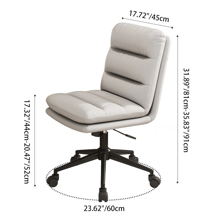 Contemporary Scandinavian Square Wear-Resistant Tech Leather Solid Wood Multi-Layer Panel Steel Office Chair For Home Office