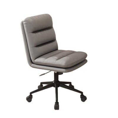 Contemporary Scandinavian Square Wear-Resistant Tech Leather Solid Wood Multi-Layer Panel Steel Office Chair For Home Office