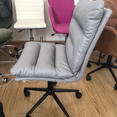 Contemporary Scandinavian Square Wear-Resistant Tech Leather Solid Wood Multi-Layer Panel Steel Office Chair For Home Office