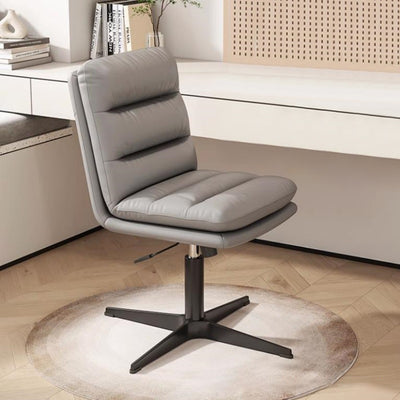 Contemporary Scandinavian Square Wear-Resistant Tech Leather Solid Wood Multi-Layer Panel Steel Office Chair For Home Office