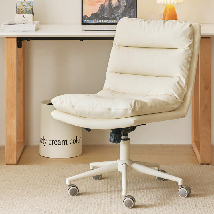 Contemporary Scandinavian Square Wear-Resistant Tech Leather Solid Wood Multi-Layer Panel Steel Office Chair For Home Office
