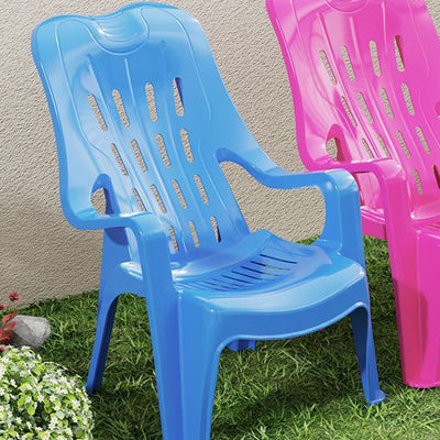 Modern Minimalist Streamlined Polypropylene Backrest Chair For Outdoor Patio