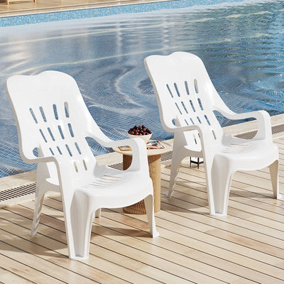 Modern Minimalist Streamlined Polypropylene Backrest Chair For Outdoor Patio