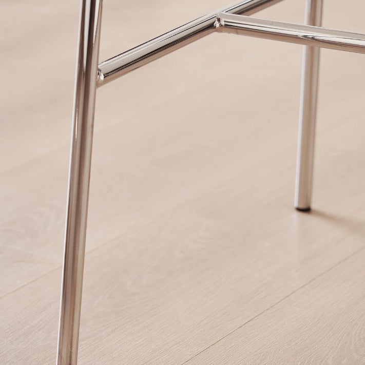 Modern Minimalist Square Iron Multi-Layer Solid Wood Panel Bar Stool For Dining Room