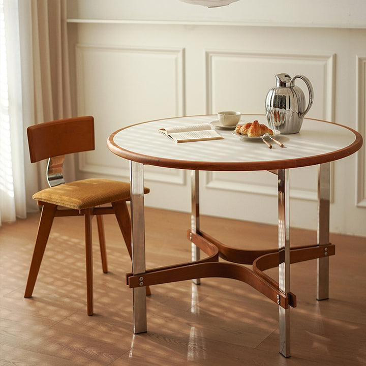 Chaise de salle à manger carrée moderne de style milieu de siècle en bois d&