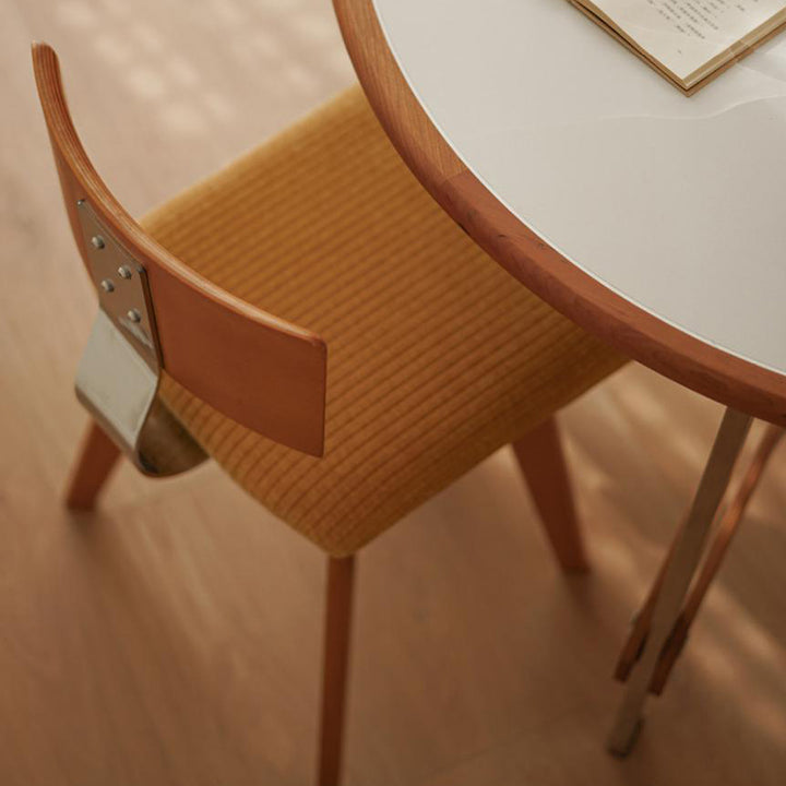 Chaise de salle à manger carrée moderne de style milieu de siècle en bois d&