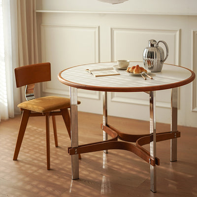 Modern Mid-Century Square Rubberwood Solid Wood Corduroy Backrest Dining Chair For Dining Room