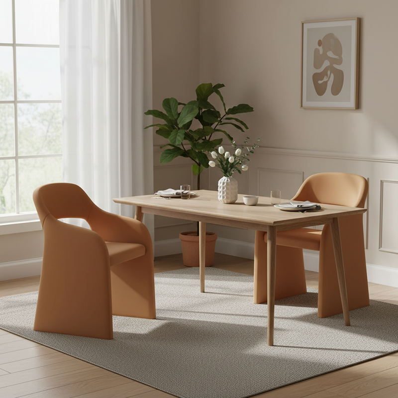 Contemporary Scandinavian Square High-Quality Faux Leather Pine Multi-layer Solid Wood Panel Backrest Lounge Chair For Living Room