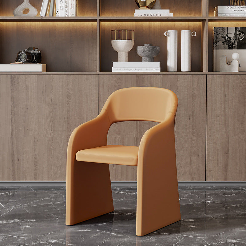 Contemporary Scandinavian Square High-Quality Faux Leather Pine Multi-layer Solid Wood Panel Backrest Lounge Chair For Living Room