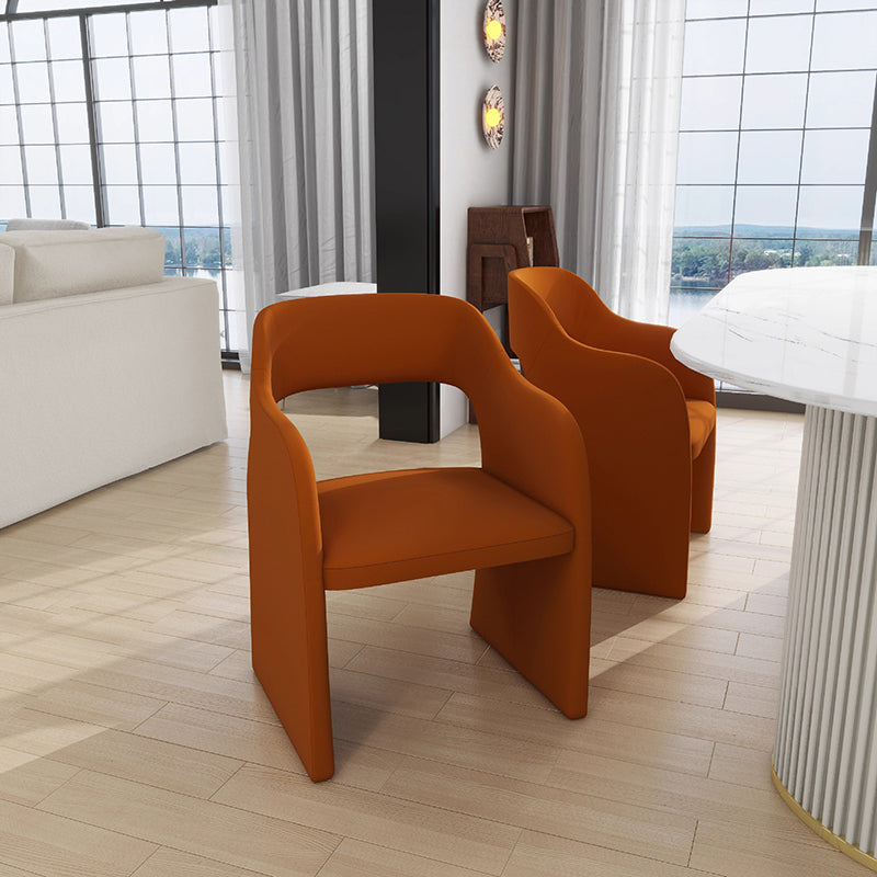 Contemporary Scandinavian Square High-Quality Faux Leather Pine Multi-layer Solid Wood Panel Backrest Lounge Chair For Living Room