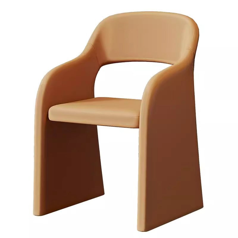 Contemporary Scandinavian Square High-Quality Faux Leather Pine Multi-layer Solid Wood Panel Backrest Lounge Chair For Living Room