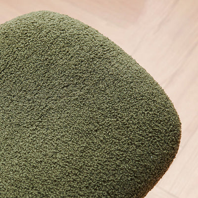 Contemporary Scandinavian Square Faux Shearling Multi-Layer Solid Wood Panel Kids Low Stool For Living Room