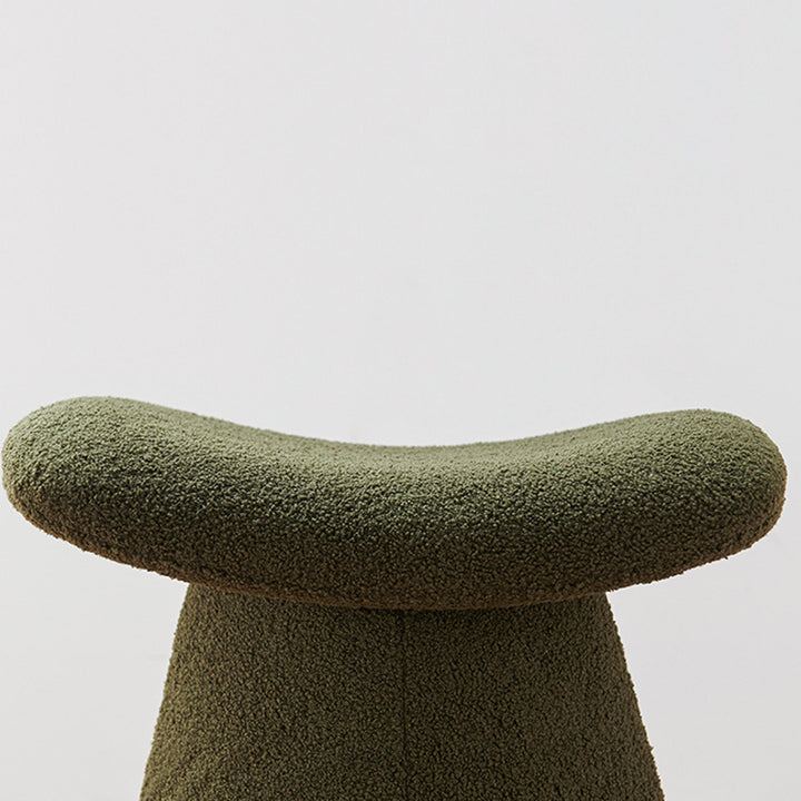 Tabouret bas pour enfants en bois massif à panneaux multicouches avec fausse peau de mouton, style scandinave contemporain, carré, pour salon 