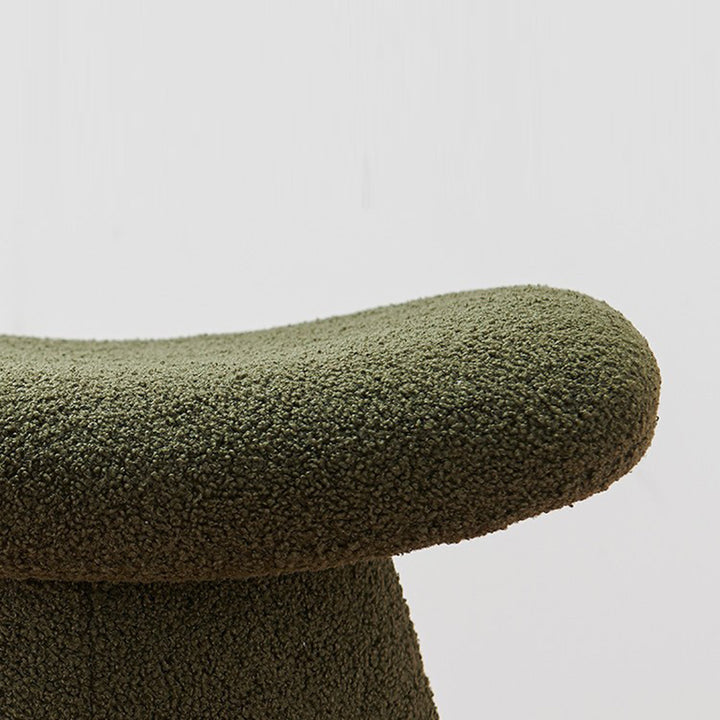 Tabouret bas pour enfants en bois massif à panneaux multicouches avec fausse peau de mouton, style scandinave contemporain, carré, pour salon 
