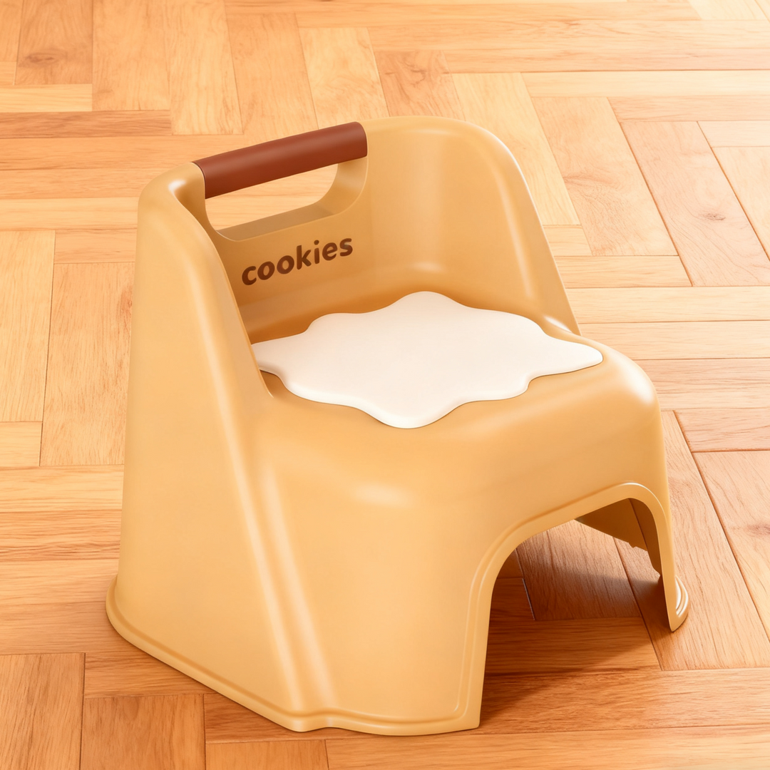 Tabouret bas empilable avec dossier pour enfants en PP, carré, créatif et contemporain, pour salon 