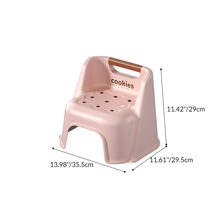 Tabouret bas empilable avec dossier pour enfants en PP, carré, créatif et contemporain, pour salon 