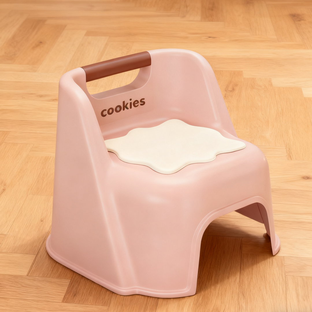 Tabouret bas empilable avec dossier pour enfants en PP, carré, créatif et contemporain, pour salon 