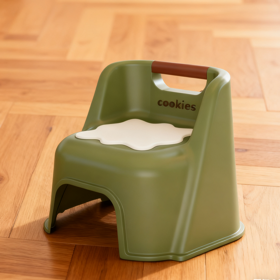 Tabouret bas empilable avec dossier pour enfants en PP, carré, créatif et contemporain, pour salon 