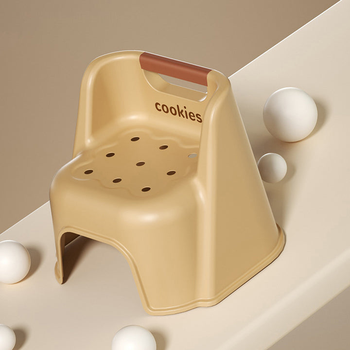 Tabouret bas empilable avec dossier pour enfants en PP, carré, créatif et contemporain, pour salon 